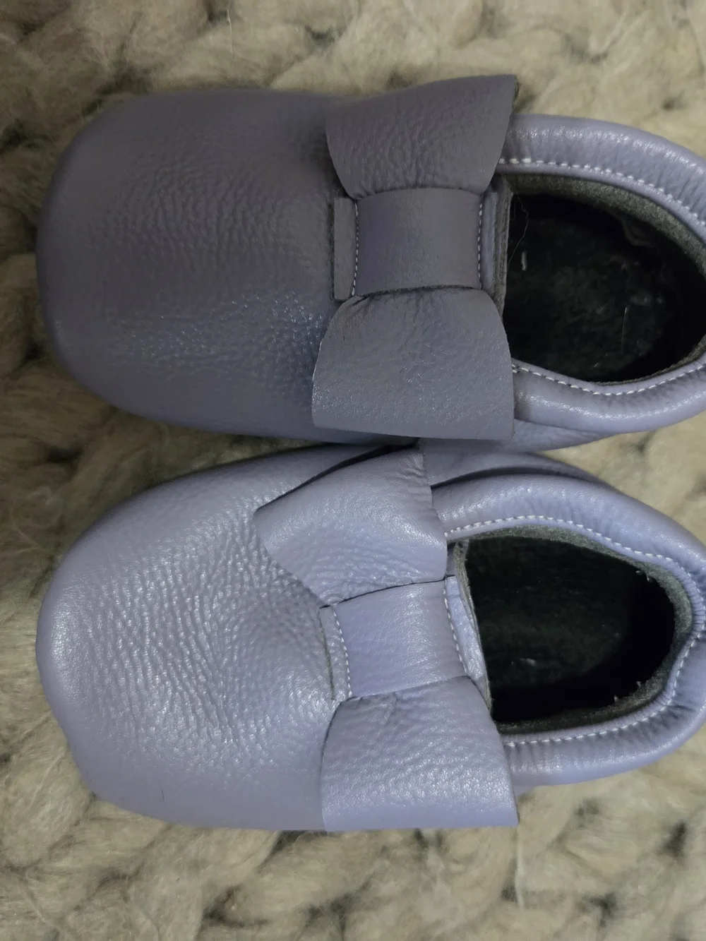 Lilac Baby Moccasin Shoes - Soft Sole